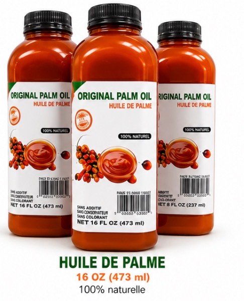 🌴 Huile de Palme – 100% Naturelle